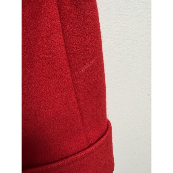 Vintage Herman Kay Women’s Red Wool Blend Coat Size 12 Button Front Pockets - Picture 4 of 5